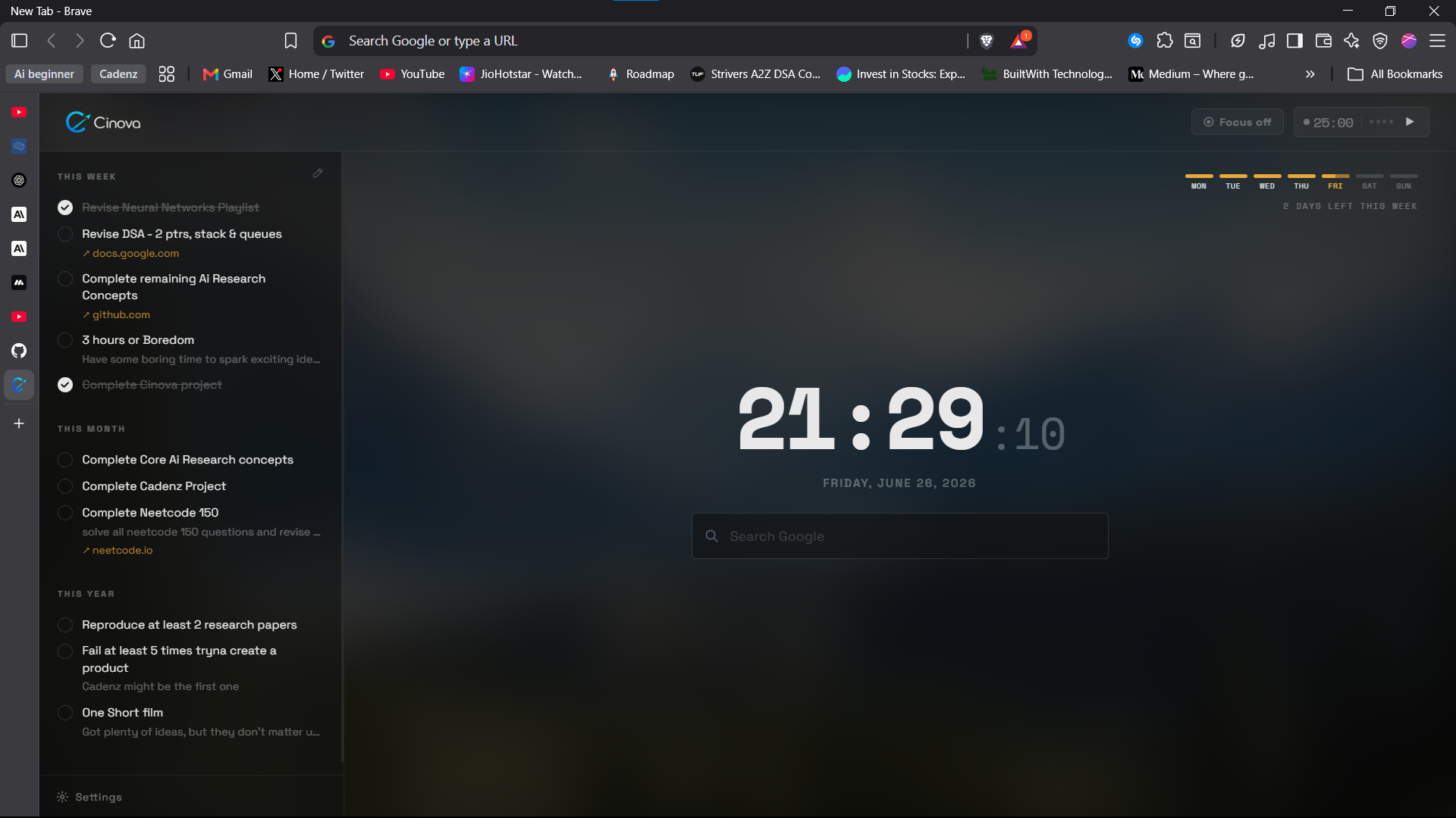 Cinova screenshot